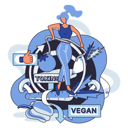 Healthy detox vegan food  Illustration