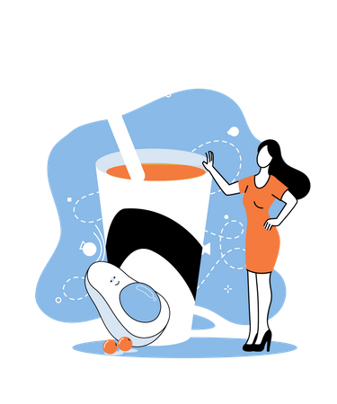 Healthy diet cocktail  Illustration