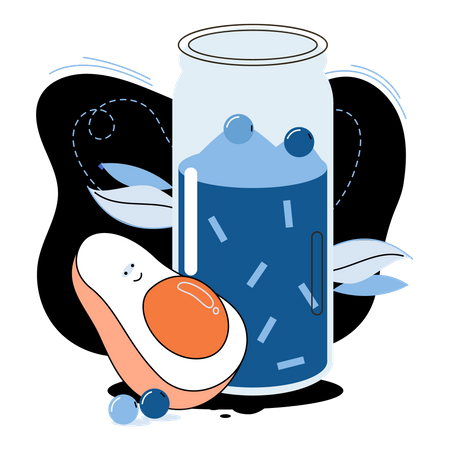 Healthy diet cocktail  Illustration