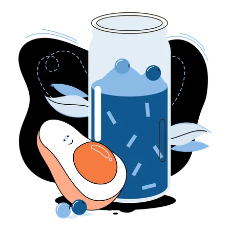 Healthy diet cocktail  Illustration