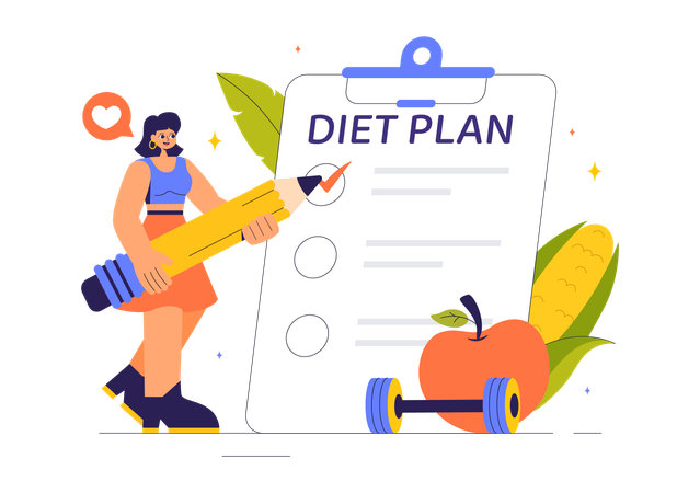 Healthy Diet Plan  Illustration