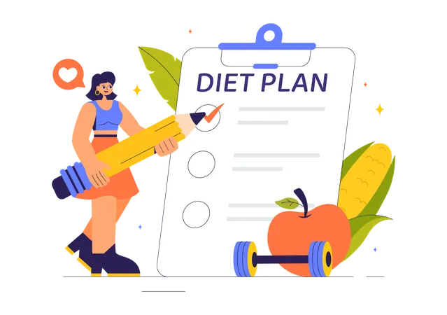 Healthy Diet Plan  Illustration