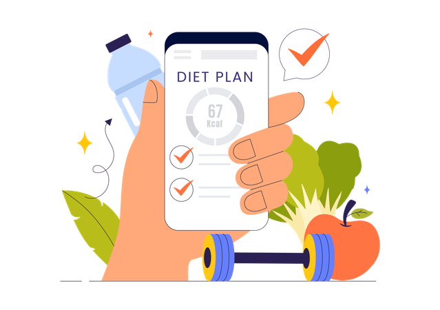 Healthy Diet Plan  Illustration