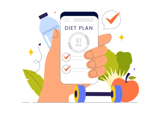 Healthy Diet Plan  Illustration