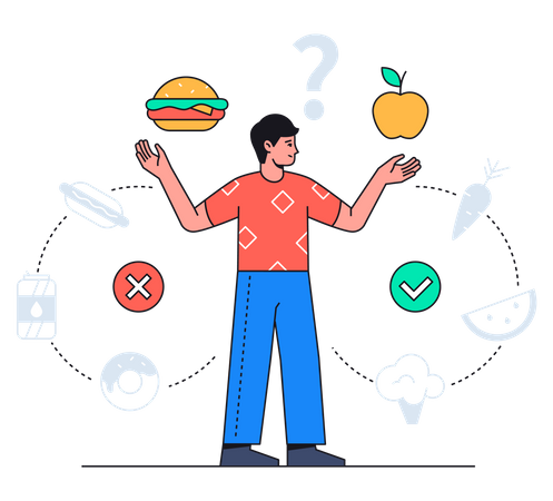 Healthy eating  Illustration