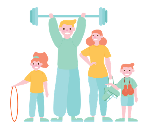 Healthy family Illustration