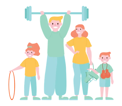 Healthy family Illustration