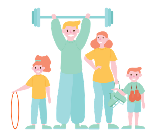 Healthy family  Illustration