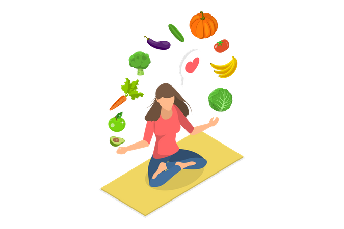 Healthy Food Habit Illustration