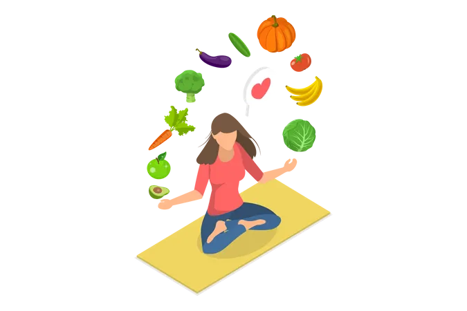 Healthy Food Habit Illustration