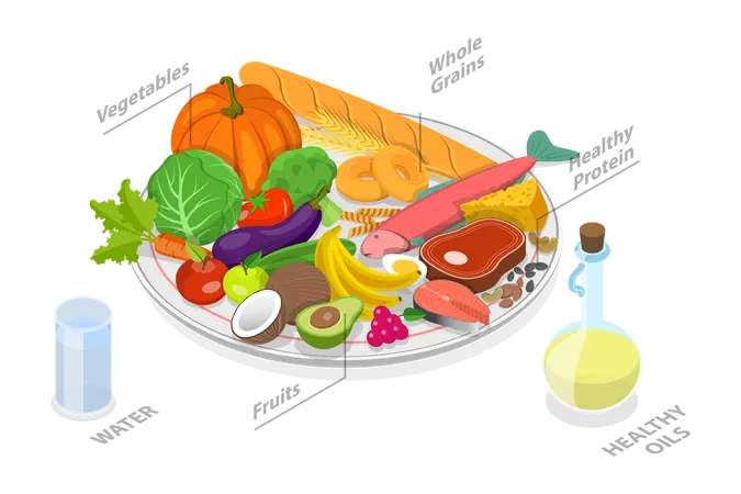 Healthy Food  Illustration