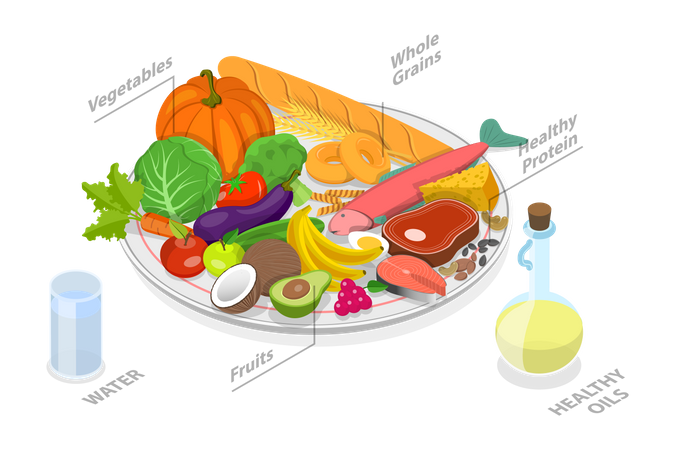 Healthy Food  Illustration