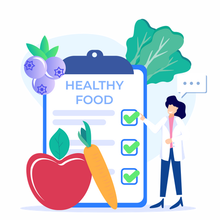 Healthy Food List  Illustration