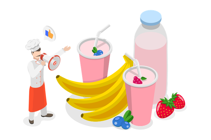 Healthy fruit juice  Illustration
