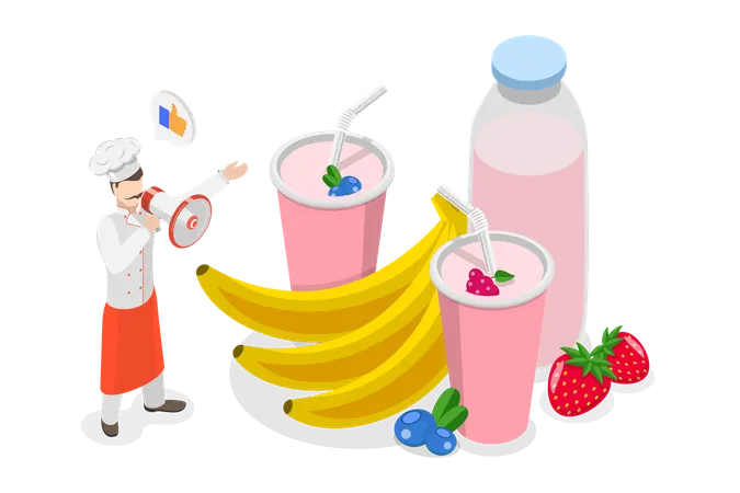 Healthy fruit juice  Illustration