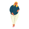 overweight person illustration