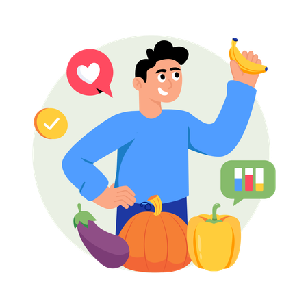 Healthy Groceries  Illustration