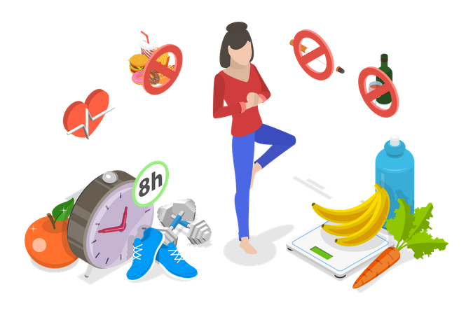 Healthy Life  Illustration