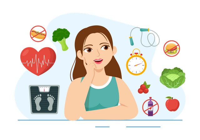 Healthy Lifestyle  Illustration