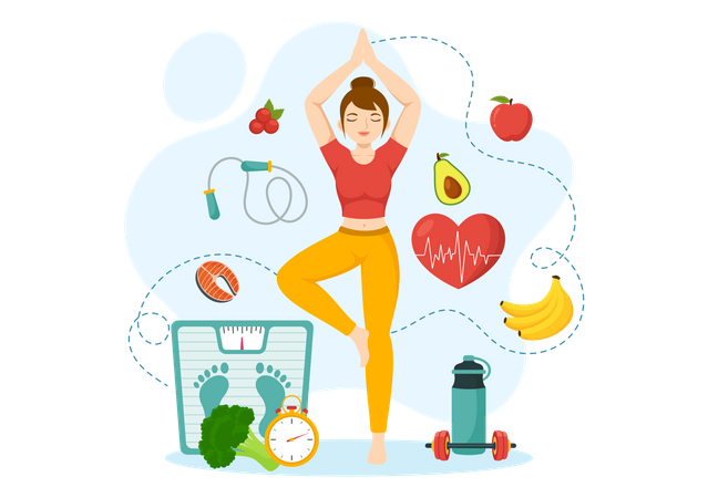 Healthy Lifestyle  Illustration