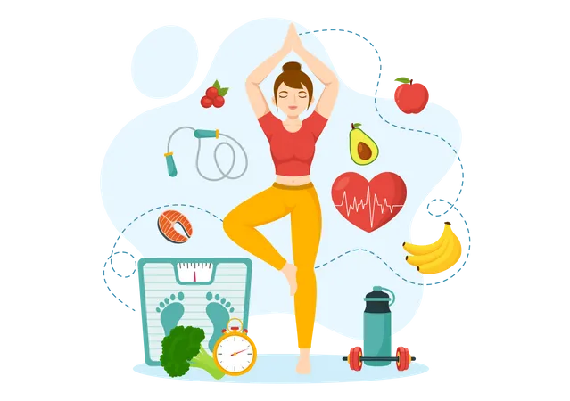 Healthy Lifestyle  Illustration