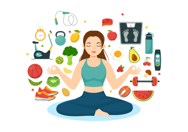 Healthy Lifestyle  Illustration