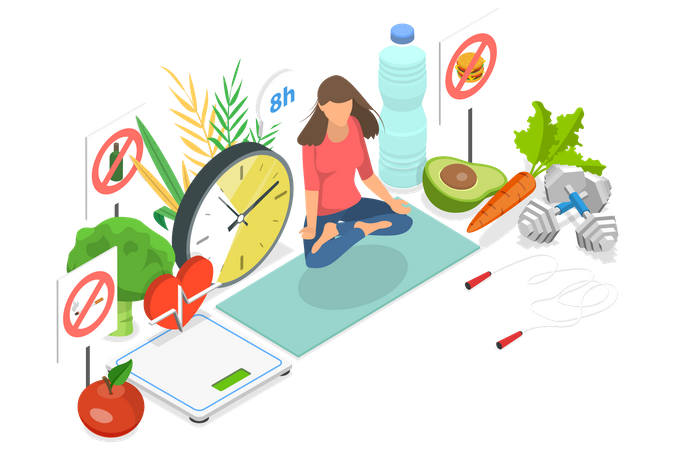 Healthy Lifestyle  Illustration