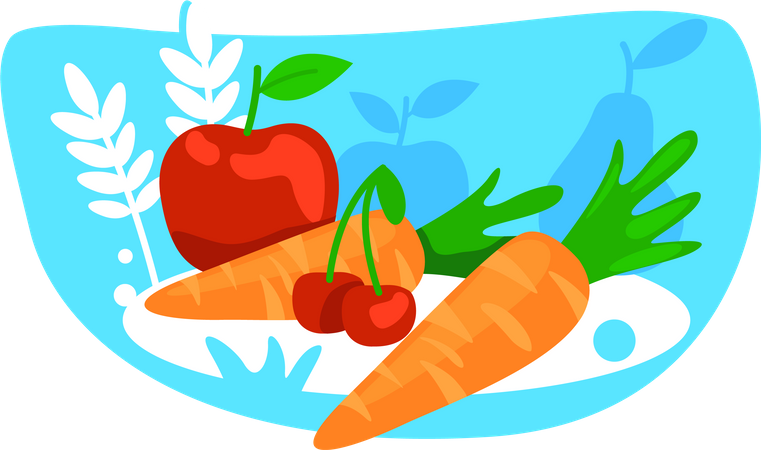 Healthy nutrition  Illustration