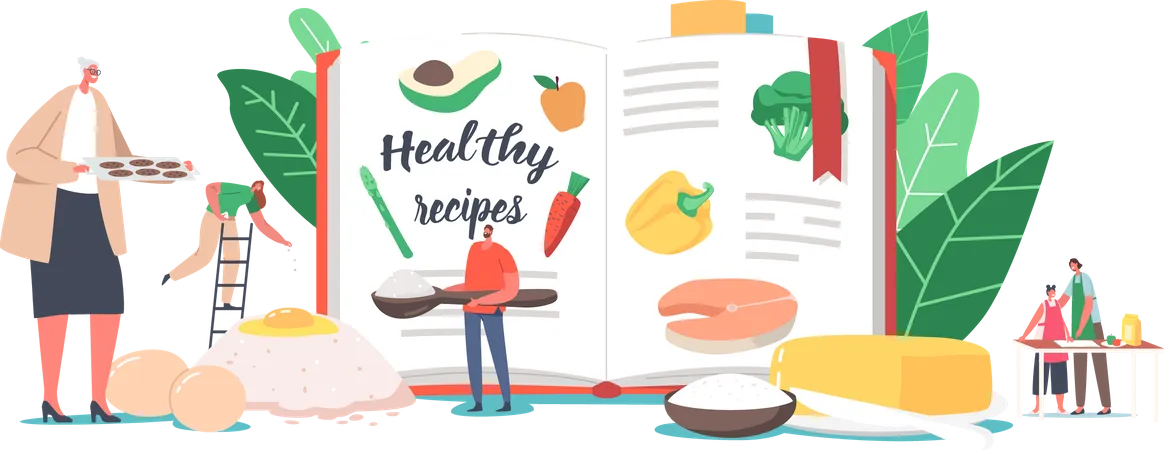 Healthy recipes book  Illustration