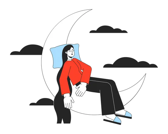Healthy sleep hygiene Illustration