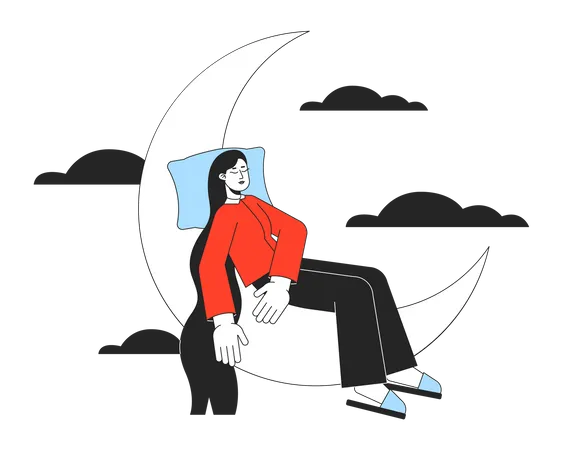 Healthy sleep hygiene  Illustration