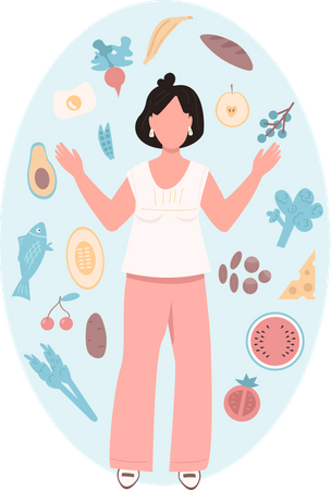 Healthy woman  Illustration