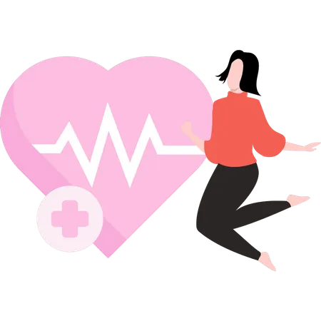 Healthy woman  Illustration