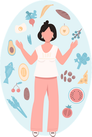 Healthy woman  イラスト