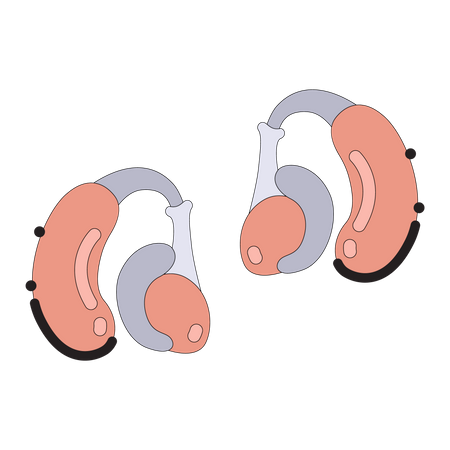 Hearing aid machine  Illustration