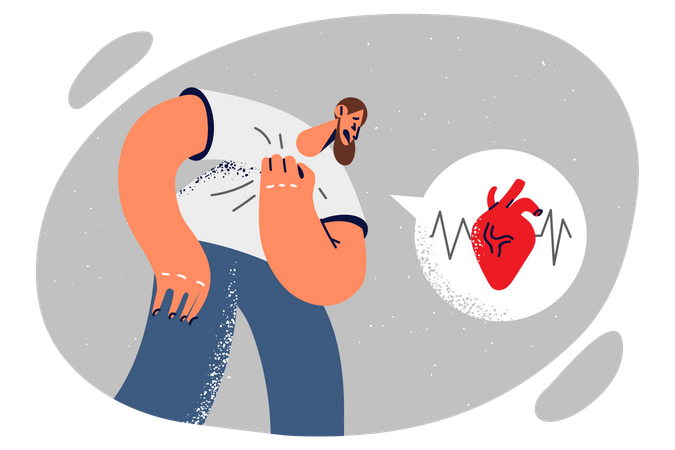 Heart attack  Illustration