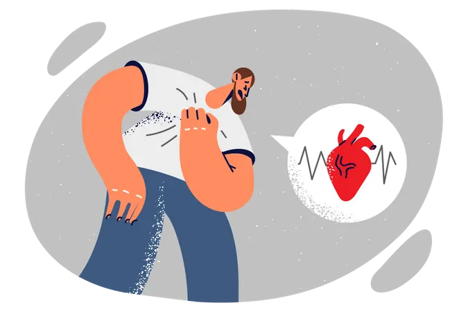 Heart attack  Illustration