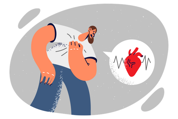 Heart attack  Illustration
