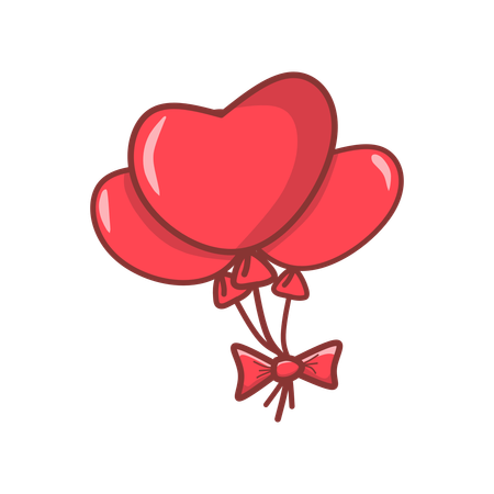 Heart balloons  Illustration