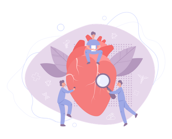 Heart checkup Illustration