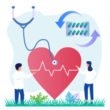 Heart Checkup Illustration