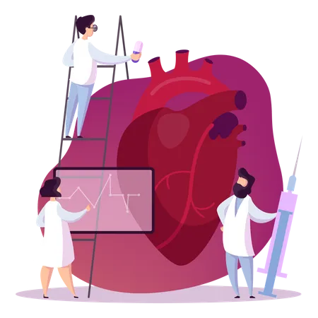 Heart checkup Illustration