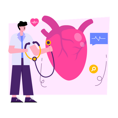Heart Checkup Illustration