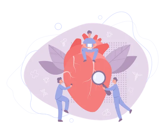 Heart checkup  Illustration