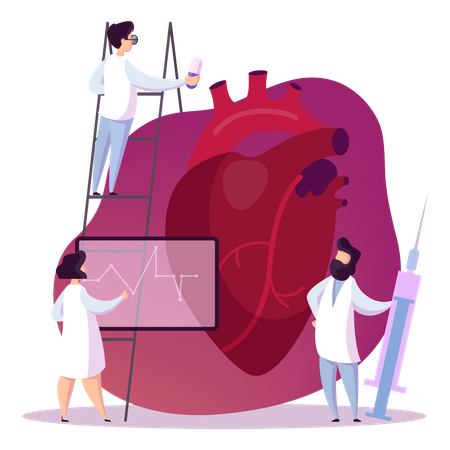 Heart checkup  Illustration