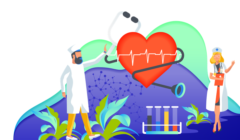 Heart checkup  イラスト