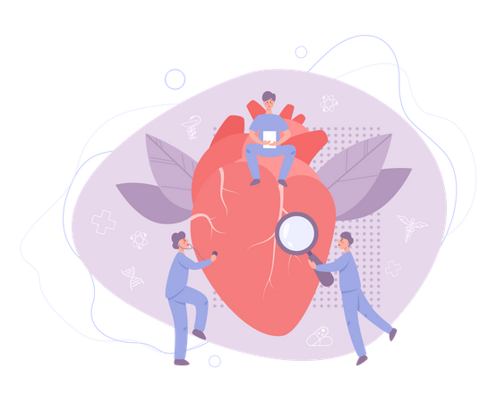 Heart checkup  イラスト