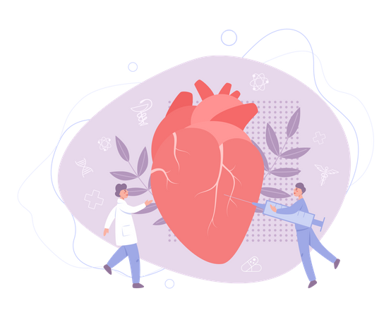 Heart checkup  イラスト