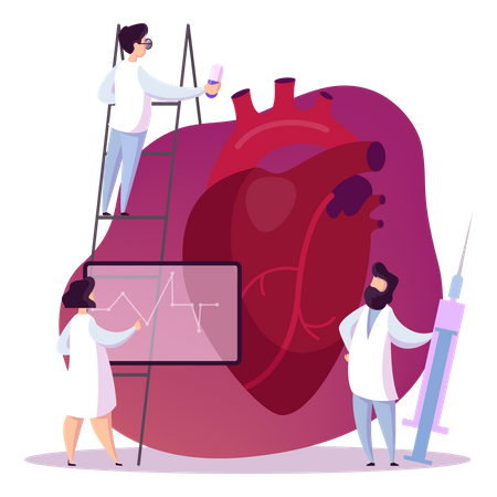 Heart checkup  イラスト