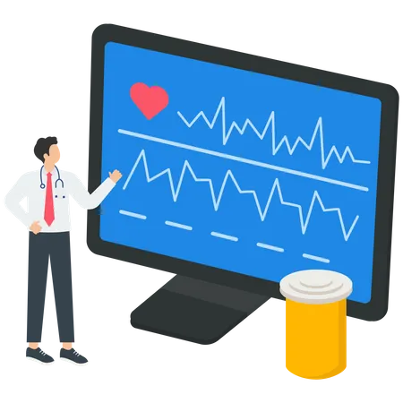 Heart disease screening and diagnostic  Illustration